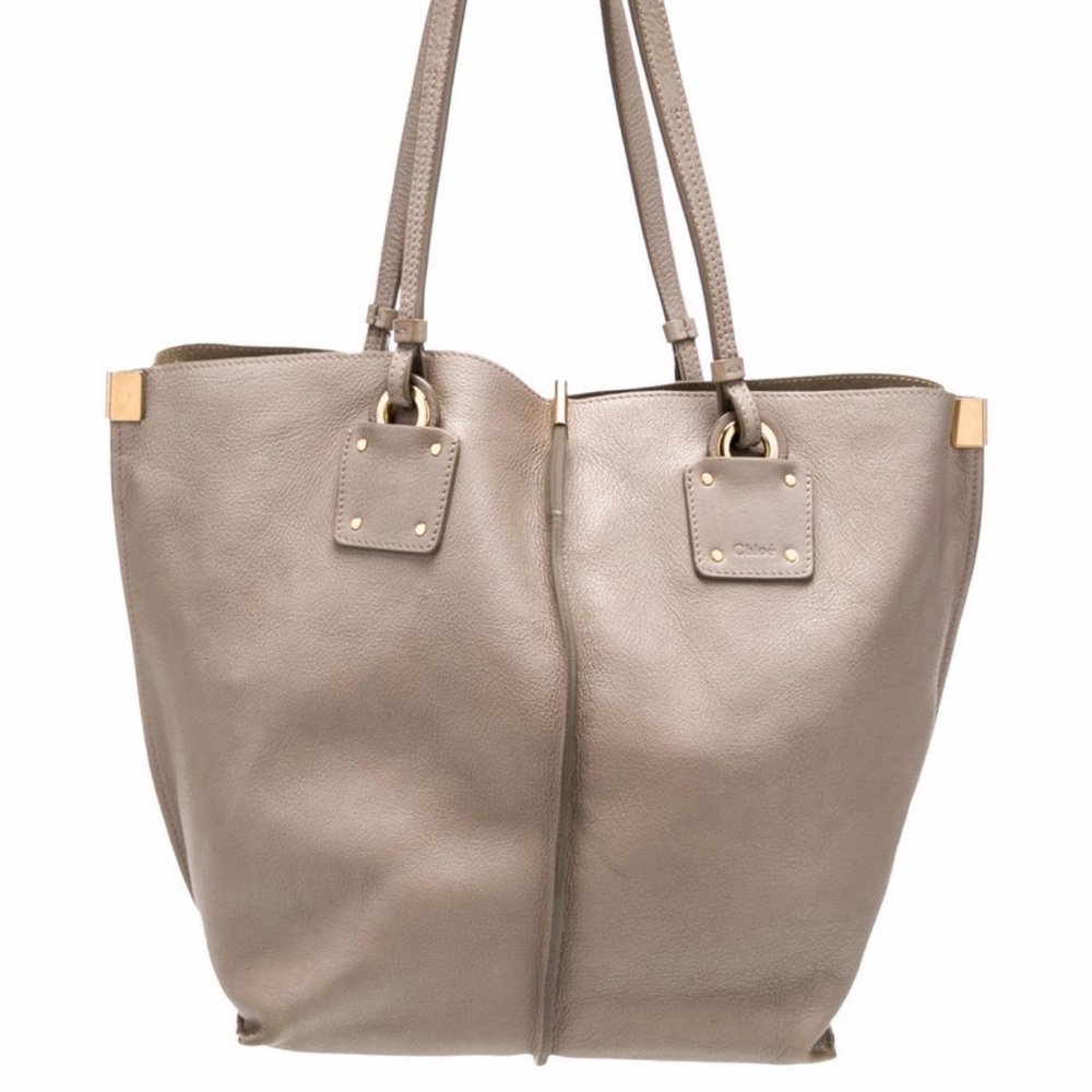 Chloe Taupe Leather Tote